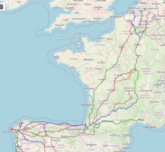 Compostela routes België